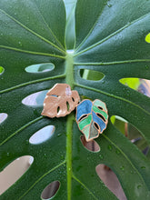 Load image into Gallery viewer, Monstera Leaf Stud Earrings
